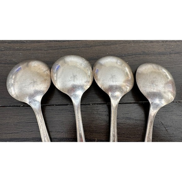 Lots Of 4 Oneida Ltd 1881 Sliverplate Rogers Soup Spoon - Picture 5 of 7